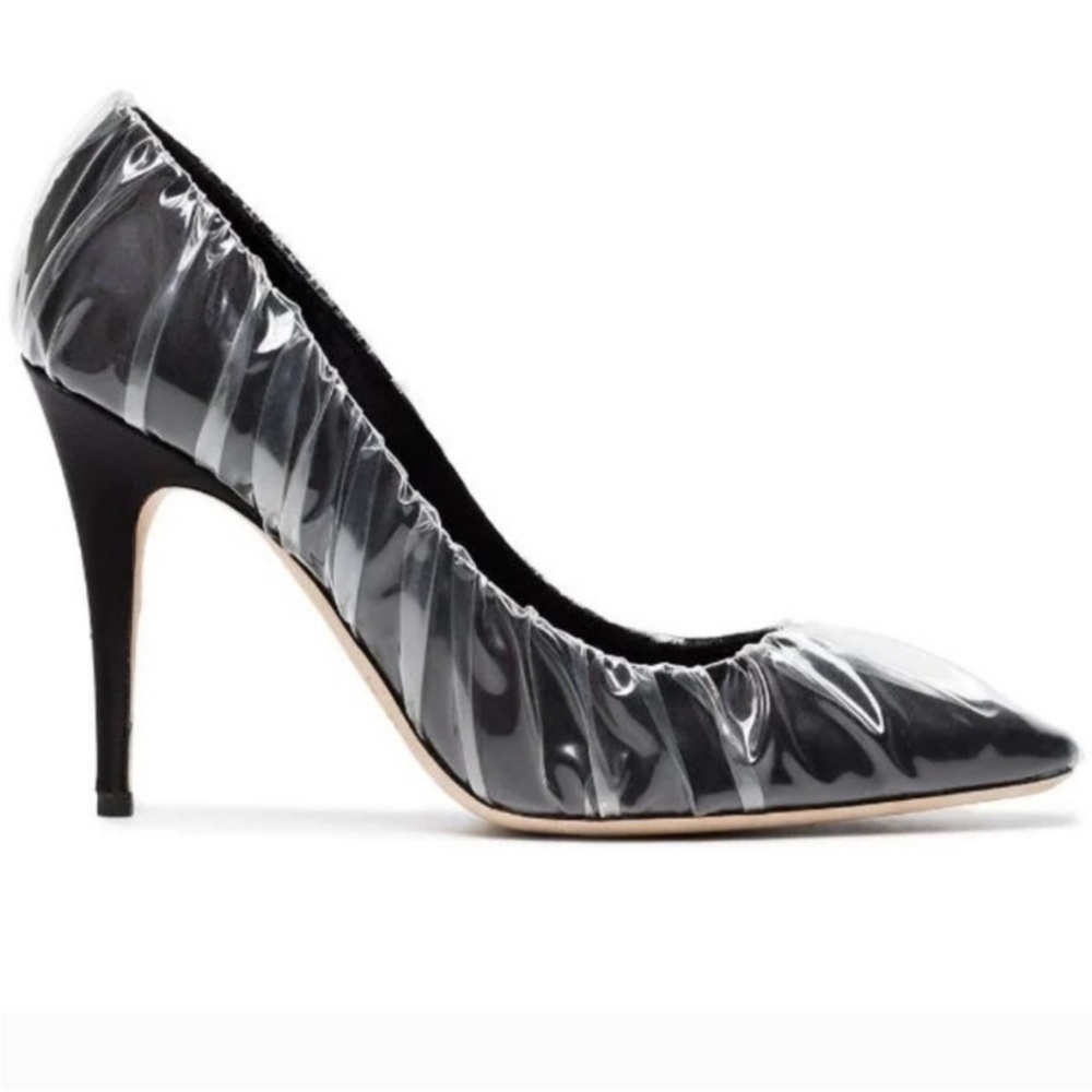 Jimmy Choo Anne heels. Black and transparent. Size 39.5 brand new in box.